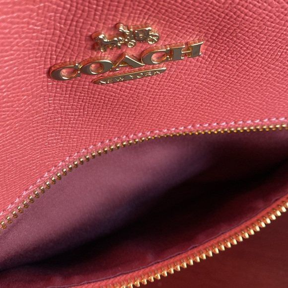 COACH  F79608 🧡💛POPPY💛🧡 CROSSGRAIN LEATHER GALLERY TOTE BAG 🌟EUC🌟 - Picture 6 of 17